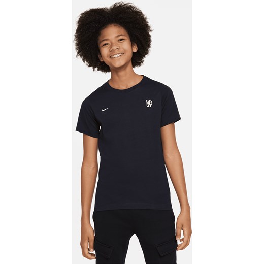 T-shirt piłkarski dla dużych dzieci Nike Chelsea F.C. - Niebieski ze sklepu Nike poland w kategorii Bluzki dziewczęce - zdjęcie 170057592