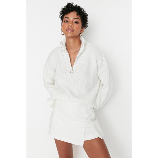 trendyol Sweter w kolorze białym ze sklepu Limango Polska w kategorii Swetry damskie - zdjęcie 170061692