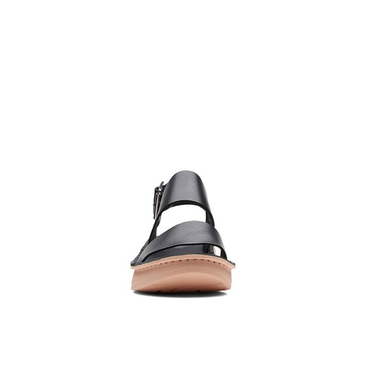 Sandały damskie Clarks z klamrą na koturnie