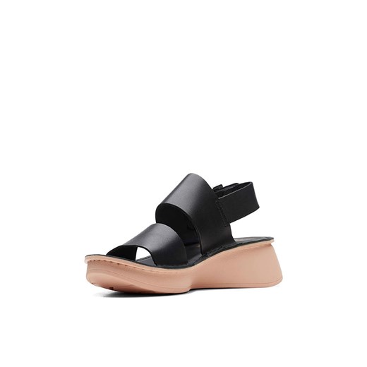 Clarks sandały damskie z klamrą czarne
