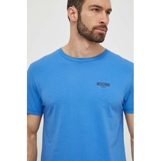 Moschino Underwear t-shirt plażowy kolor niebieski z nadrukiem 241V3A07819408 ze sklepu ANSWEAR.com w kategorii T-shirty męskie - zdjęcie 170064693