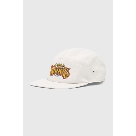 Puma czapka z daszkiem Basketball 5 kolor beżowy z aplikacją 252650 ze sklepu PRM w kategorii Czapki z daszkiem damskie - zdjęcie 170064870