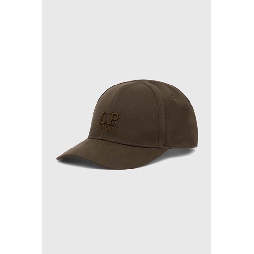 C.P. Company czapka z daszkiem bawełniana Gabardine kolor zielony z aplikacją 16CMAC282A006288A ze sklepu PRM w kategorii Czapki z daszkiem męskie - zdjęcie 170064880