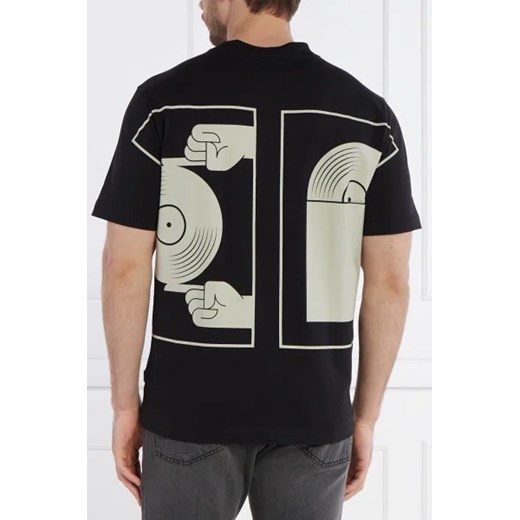 T-shirt męski czarny BOSS HUGO z krótkim rękawem