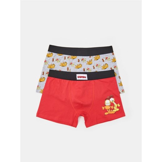 Sinsay - Bokserki Garfield 2 pack - wielobarwny Sinsay XS okazyjna cena Sinsay