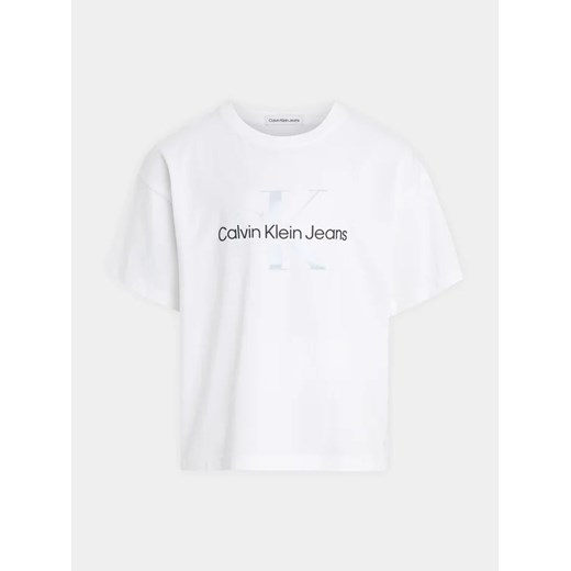 Calvin Klein Jeans T-Shirt Serenity IG0IG02434 Biały Boxy Fit 8Y MODIVO