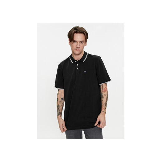 Wrangler Polo 112350404 Czarny Regular Fit ze sklepu MODIVO w kategorii T-shirty męskie - zdjęcie 170072100