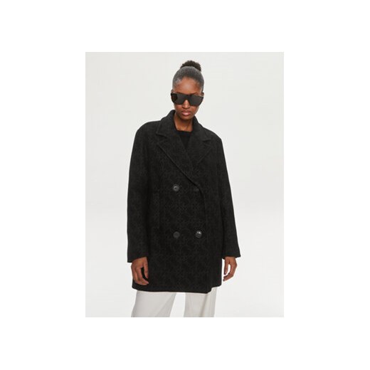 Pinko Płaszcz wełniany 101875 Y82W Czarny Regular Fit ze sklepu MODIVO w kategorii Płaszcze damskie - zdjęcie 170072374