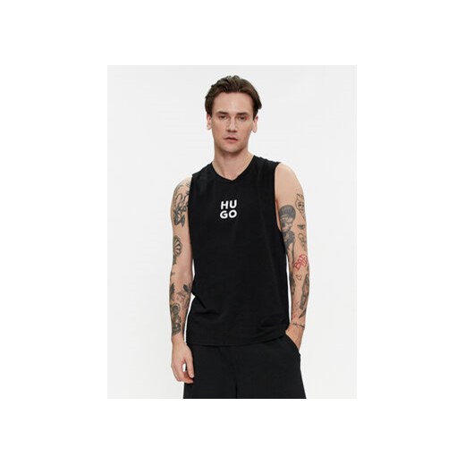 Hugo Tank top Beach 50510189 Czarny Regular Fit ze sklepu MODIVO w kategorii T-shirty męskie - zdjęcie 170072473