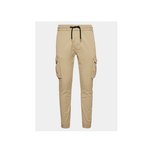 Alpha Industries Joggery Twill 116202 Beżowy Regular Fit ze sklepu MODIVO w kategorii Spodnie męskie - zdjęcie 170072493