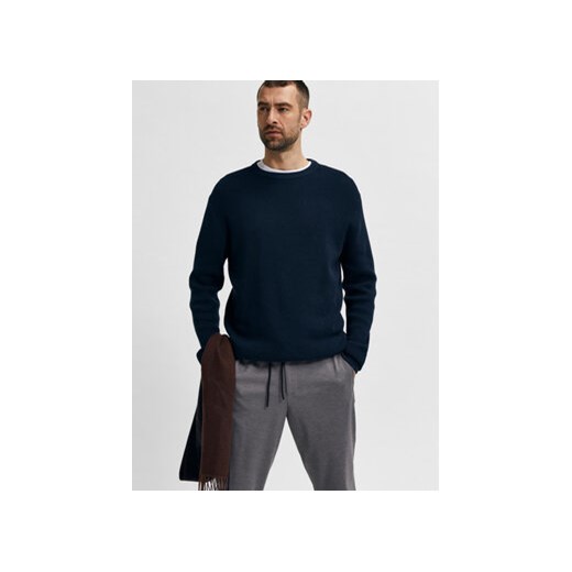Selected Homme Sweter 16079776 Granatowy Regular Fit ze sklepu MODIVO w kategorii Swetry męskie - zdjęcie 170073660