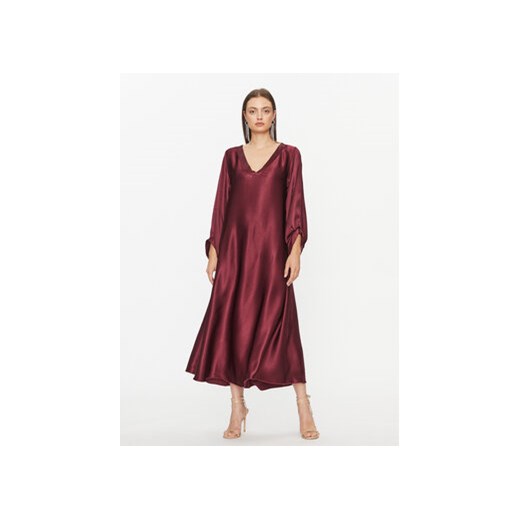Dixie Sukienka koktajlowa A782Z037 Bordowy Relaxed Fit Dixie M wyprzedaż MODIVO