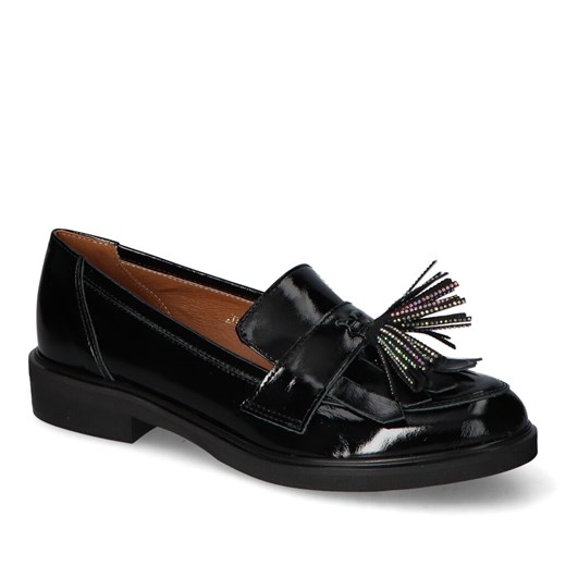 Mokasyny Gamis 7413/A128 Czarne lakier ze sklepu Arturo-obuwie w kategorii Mokasyny damskie - zdjęcie 170074173