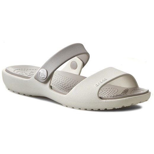 Klapki CROCS - Coretta W 200067 Oyster/Platinum eobuwie-pl crocsy damskie