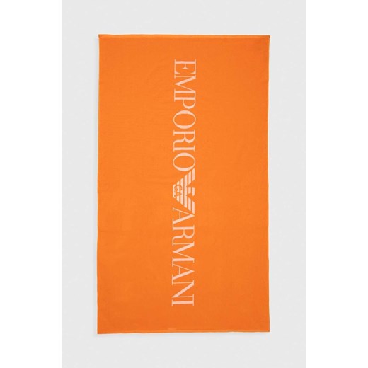 Emporio Armani Underwear ręcznik bawełniany kolor pomarańczowy ze sklepu ANSWEAR.com w kategorii Ręczniki - zdjęcie 170094000
