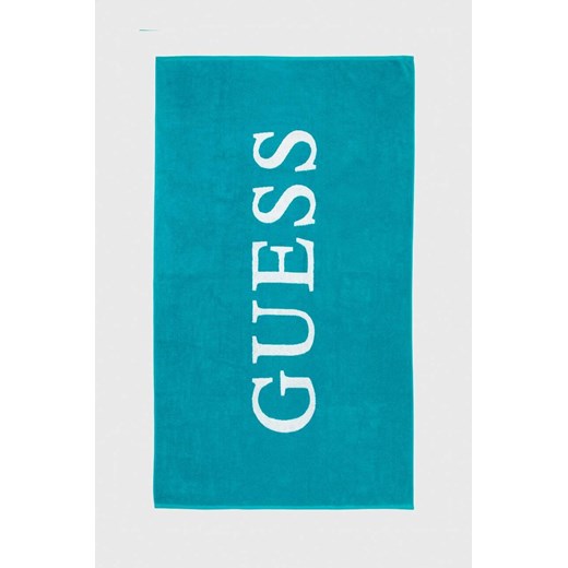 Guess ręcznik bawełniany kolor niebieski E4GZ04 SG00P ze sklepu ANSWEAR.com w kategorii Ręczniki - zdjęcie 170094114
