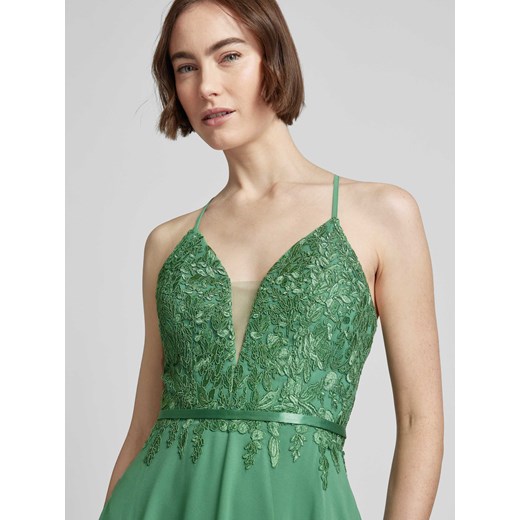 Sukienka V.m. zielona na ramiączkach wieczorowa 