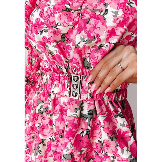 Sukienka mini Meadow różowa Clamodi UNIWERSALNY Clamodi