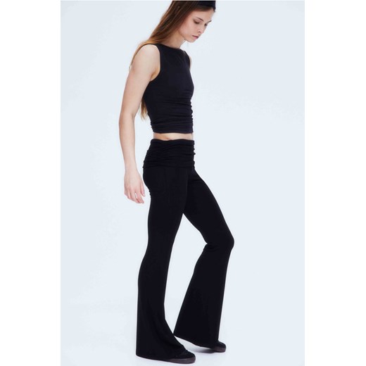 H & M - Marszczone spodnie jazzowe - Czarny ze sklepu H&M w kategorii Spodnie damskie - zdjęcie 170103743