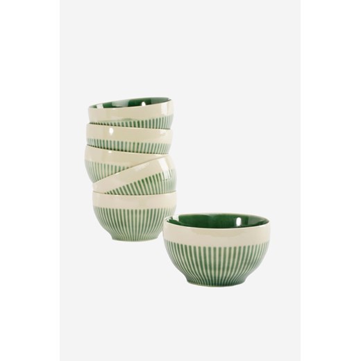H & M - Zestaw 6 Ceramicznych Misek - Zielony ze sklepu H&M w kategorii Miski - zdjęcie 170103772