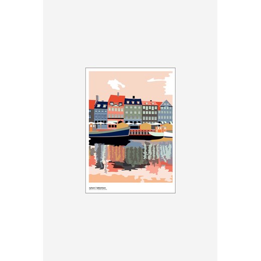 H & M - Posterhaus - Nyhavn - Aften - Biały H & M 50x70 H&M