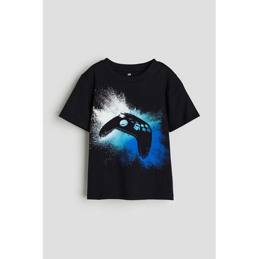H & M - T-shirt z nadrukiem - Czarny ze sklepu H&M w kategorii T-shirty chłopięce - zdjęcie 170103782
