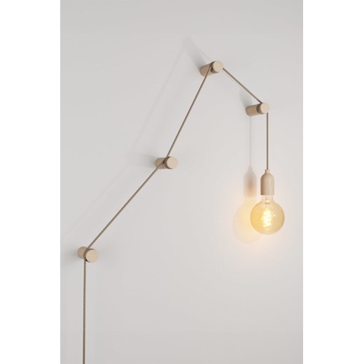 H & M - Modułowa Drewniana Lampa Plug-in Z Żarówką - Czarny ze sklepu H&M w kategorii Lampy ścienne - zdjęcie 170103851