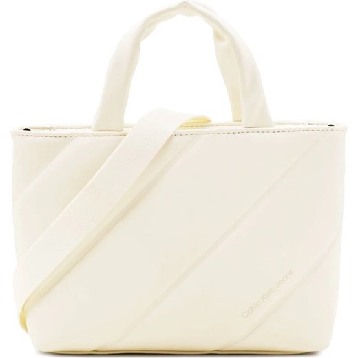 Shopper bag Calvin Klein na ramię ze skóry ekologicznej matowa 