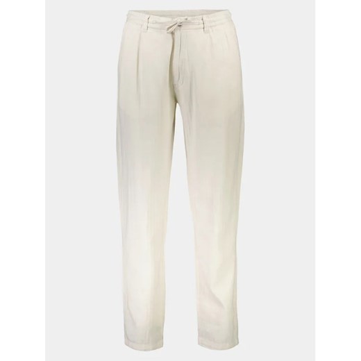 Lindbergh Spodnie materiałowe 30-003020 Biały Relaxed Fit S MODIVO