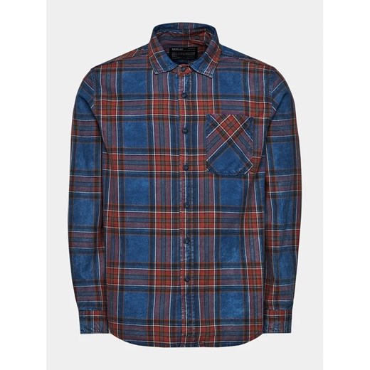 Replay Koszula M4095A.000.52612 Niebieski Regular Fit Replay M okazyjna cena MODIVO