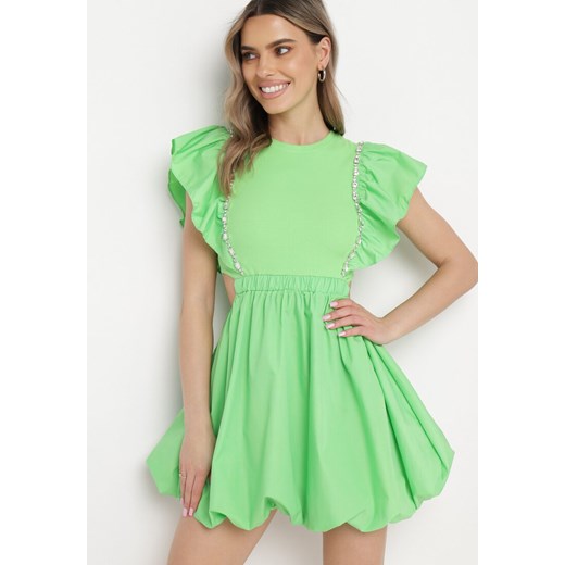Zielona Sukienka Altheia ze sklepu Born2be Odzież w kategorii Sukienki - zdjęcie 170109583