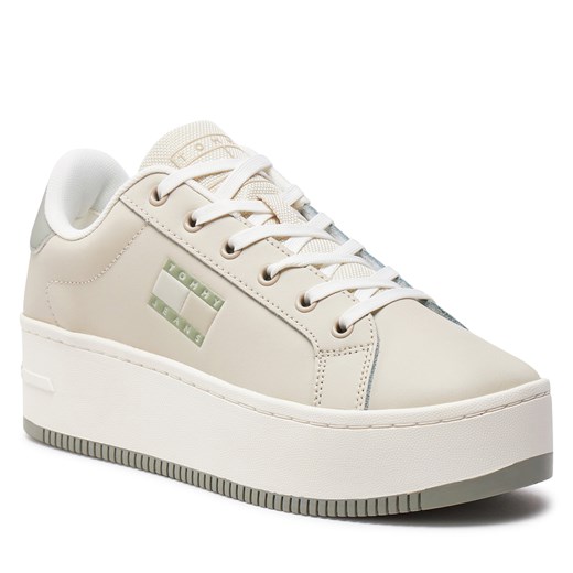 Trampki damskie Tommy Jeans beżowe sportowe