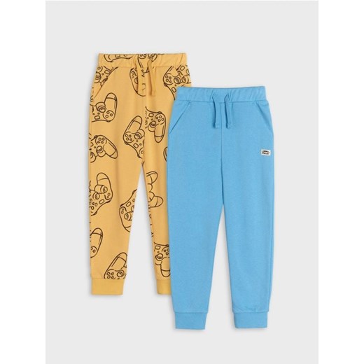 Sinsay - Spodnie dresowe jogger 2 pack - żółty ze sklepu Sinsay w kategorii Spodnie chłopięce - zdjęcie 170111270