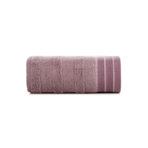 Liliowy ręcznik zdobiony pasami 70x140 cm ze sklepu 5.10.15 w kategorii Ręczniki - zdjęcie 170111501