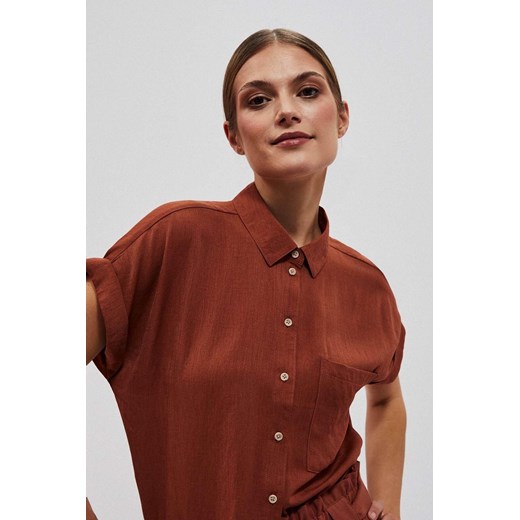 Wiskozowa koszul damska z kieszonką ze sklepu 5.10.15 w kategorii Koszule damskie - zdjęcie 170111682