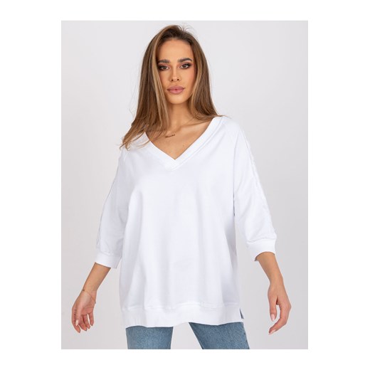 Bluzka damska ze zdobieniami na rękawach - biała ze sklepu 5.10.15 w kategorii Bluzki damskie - zdjęcie 170111741