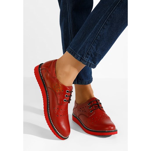 półbuty damskie skórzane Avery rosi ze sklepu Zapatos w kategorii Półbuty damskie - zdjęcie 170112700