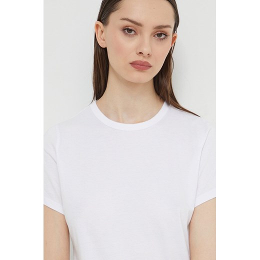 Abercrombie &amp; Fitch t-shirt bawełniany damski kolor biały ze sklepu ANSWEAR.com w kategorii Bluzki damskie - zdjęcie 170116710