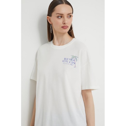 Hollister Co. t-shirt bawełniany damski kolor biały ze sklepu ANSWEAR.com w kategorii Bluzki damskie - zdjęcie 170116752