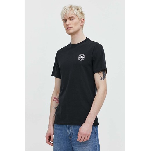 Converse t-shirt bawełniany kolor czarny z nadrukiem ze sklepu ANSWEAR.com w kategorii T-shirty męskie - zdjęcie 170116790