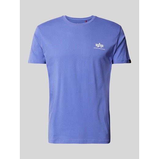 T-shirt z nadrukiem z logo model ‘BASIC’ Alpha Industries L Peek&Cloppenburg 