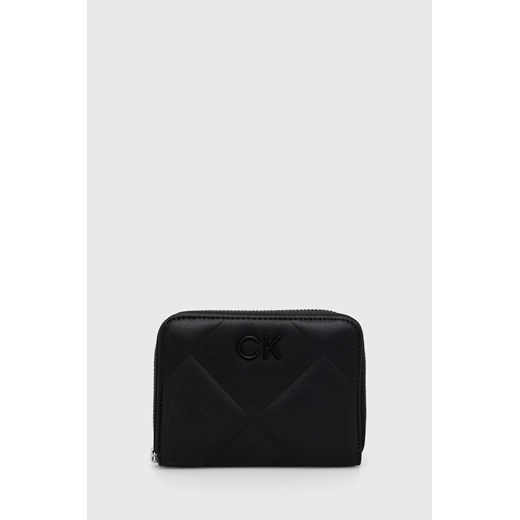 Calvin Klein portfel damski kolor czarny ze sklepu ANSWEAR.com w kategorii Portfele damskie - zdjęcie 170119854