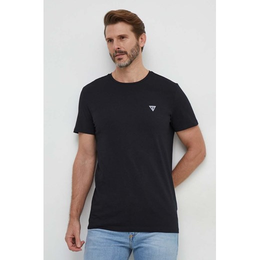 Guess t-shirt 2-pack CALEB męski kolor czarny z nadrukiem U97G02 KCD31 ze sklepu ANSWEAR.com w kategorii T-shirty męskie - zdjęcie 170120060