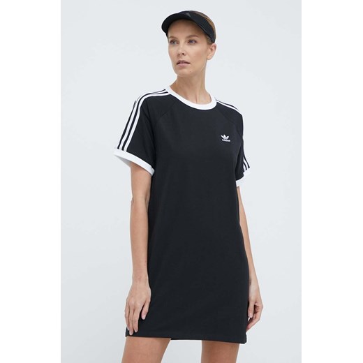 adidas Originals sukienka 3-Stripes Raglan kolor czarny mini oversize IU2534 M PRM