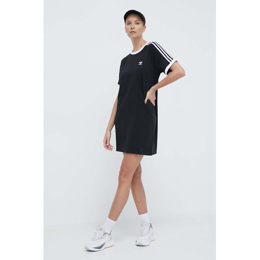 adidas Originals sukienka 3-Stripes Raglan kolor czarny mini oversize IU2534 XXS PRM
