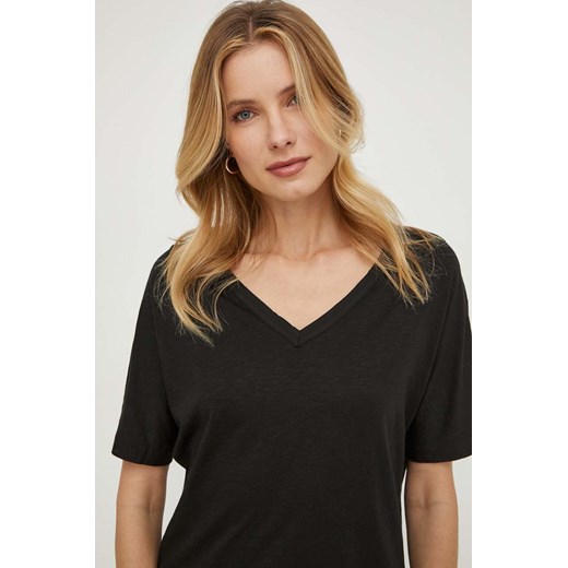 Geox t-shirt W4510C-T3093 W T-SHIRT damski kolor czarny ze sklepu ANSWEAR.com w kategorii Bluzki damskie - zdjęcie 170122014