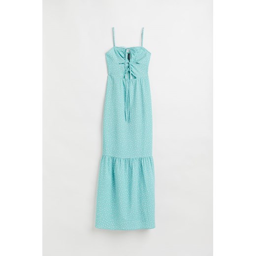 H & M - Długa sukienka z wycięciem - Turkusowy ze sklepu H&M w kategorii Sukienki - zdjęcie 170123000
