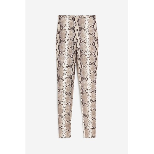 H & M - Dżersejowe legginsy - Brązowy ze sklepu H&M w kategorii Spodnie damskie - zdjęcie 170123070