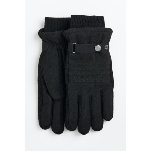H & M - Rękawiczki z domieszką wełny - Czarny ze sklepu H&M w kategorii Rękawiczki męskie - zdjęcie 170123164