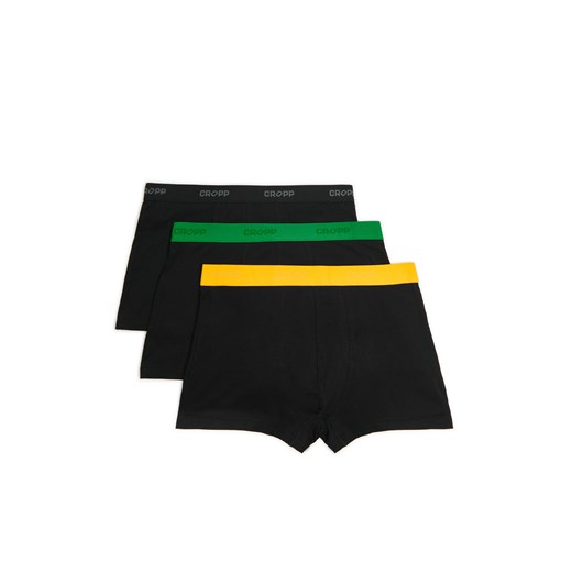 Cropp - 3 pack czarnych bokserek basic - żółty ze sklepu Cropp w kategorii Majtki męskie - zdjęcie 170124843